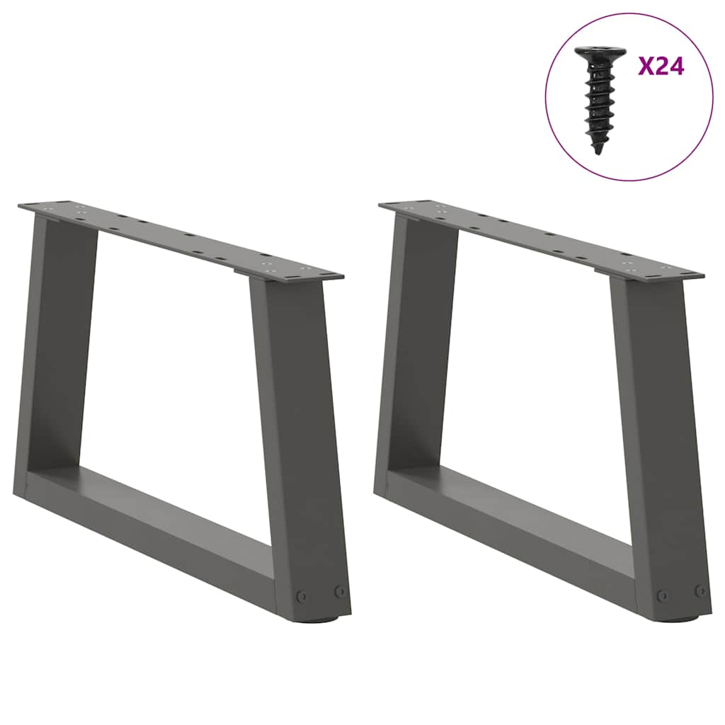 Noge za klub stolić V-oblika 2 kom antracit 60 x (30-31,3) cm čelik