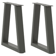 Noge za klub stolić V-oblika 2 kom antracit 28 x (42-43,3) cm čelik