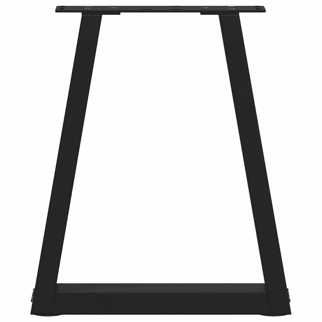 Noge za klub stolić V-oblika 2 kom Crne 38 x (42-43,3) cm Čelik