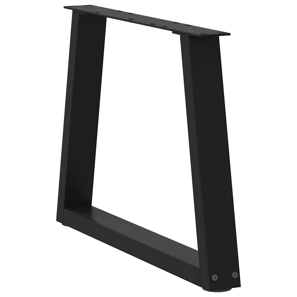 Noge za klub stolić V-oblika 2 kom Crne 60 x (42-43,3) cm Čelik