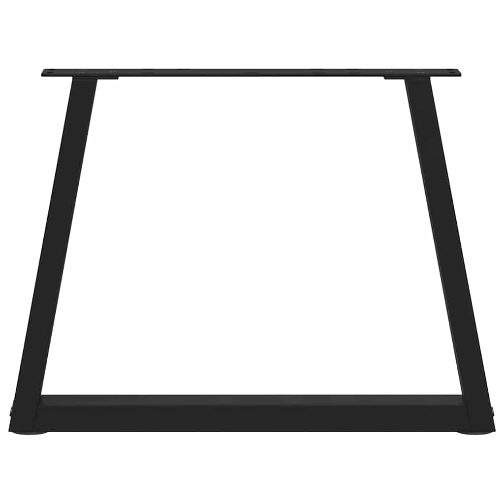 Noge za klub stolić V-oblika 2 kom Crne 60 x (42-43,3) cm Čelik