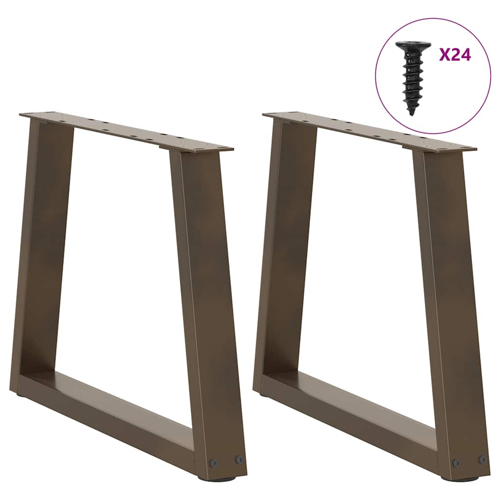 Noge za klub stolić V-oblik 2 kom Prirodni čelik 70 x (42-43,3) cm Čelik