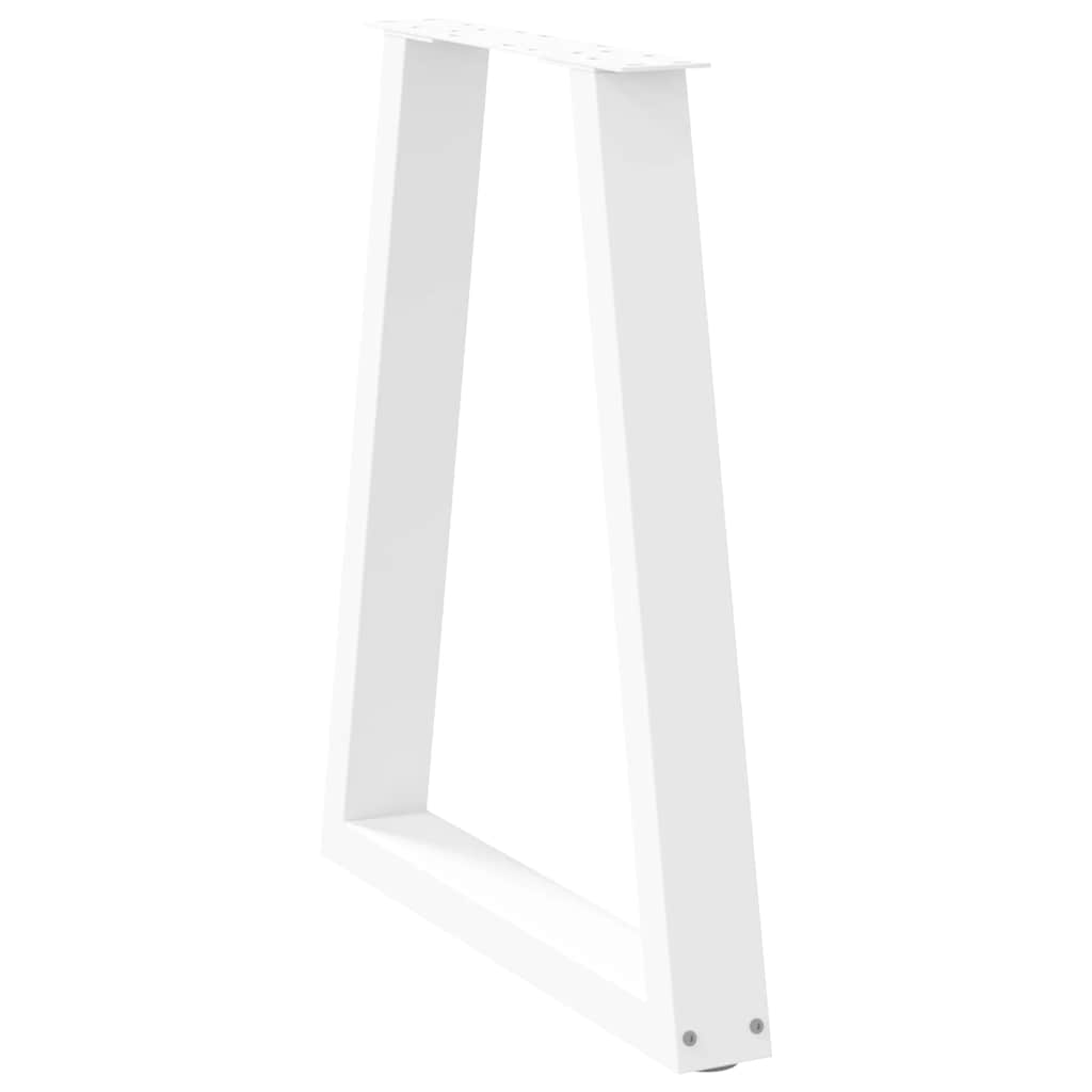 Noge za blagovaonski stol V-oblik 2 kom Bijele 50x(72-73,3) cm Čelik