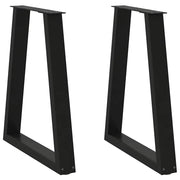 Noge za blagovaonski stol V-oblik 2 kom Crne 60 x (72-73,3) cm Čelik