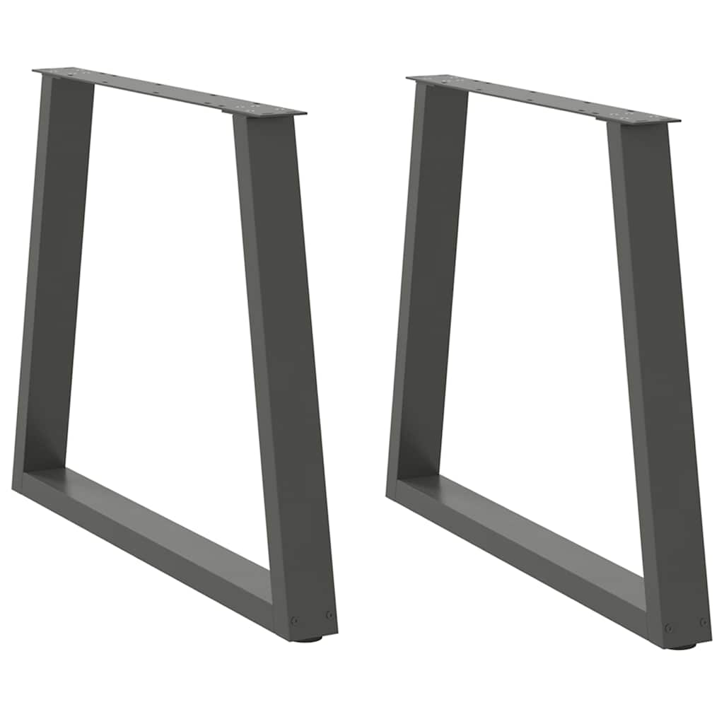 Noge za blagovaonski stol V-oblika 2 kom antracit 70 x (72-73,3) cm čelik