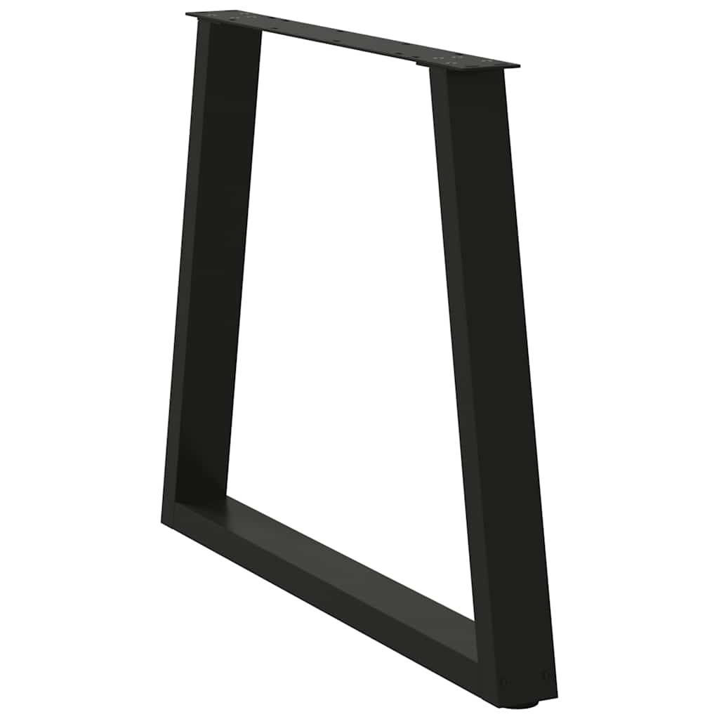 Noge za blagovaonski stol V-oblika 2 kom Crne 80 x (72-73,3) cm Čelik