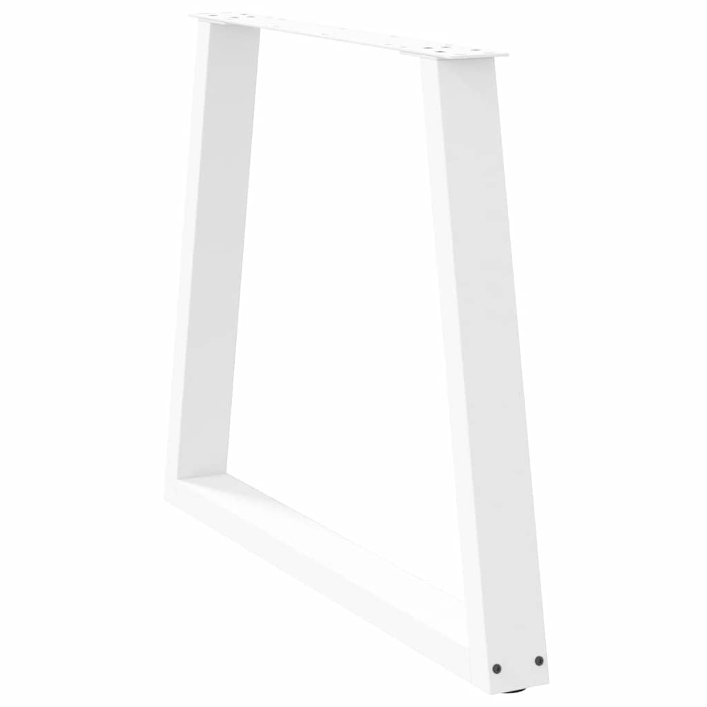 Noge za blagovaonski stol V-oblik 2 kom Bijele 80 x (72-73,3) cm Čelik
