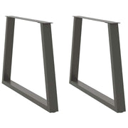Noge za blagovaonski stol V-oblika 2 kom antracit 90 x (72-73,3) cm čelik