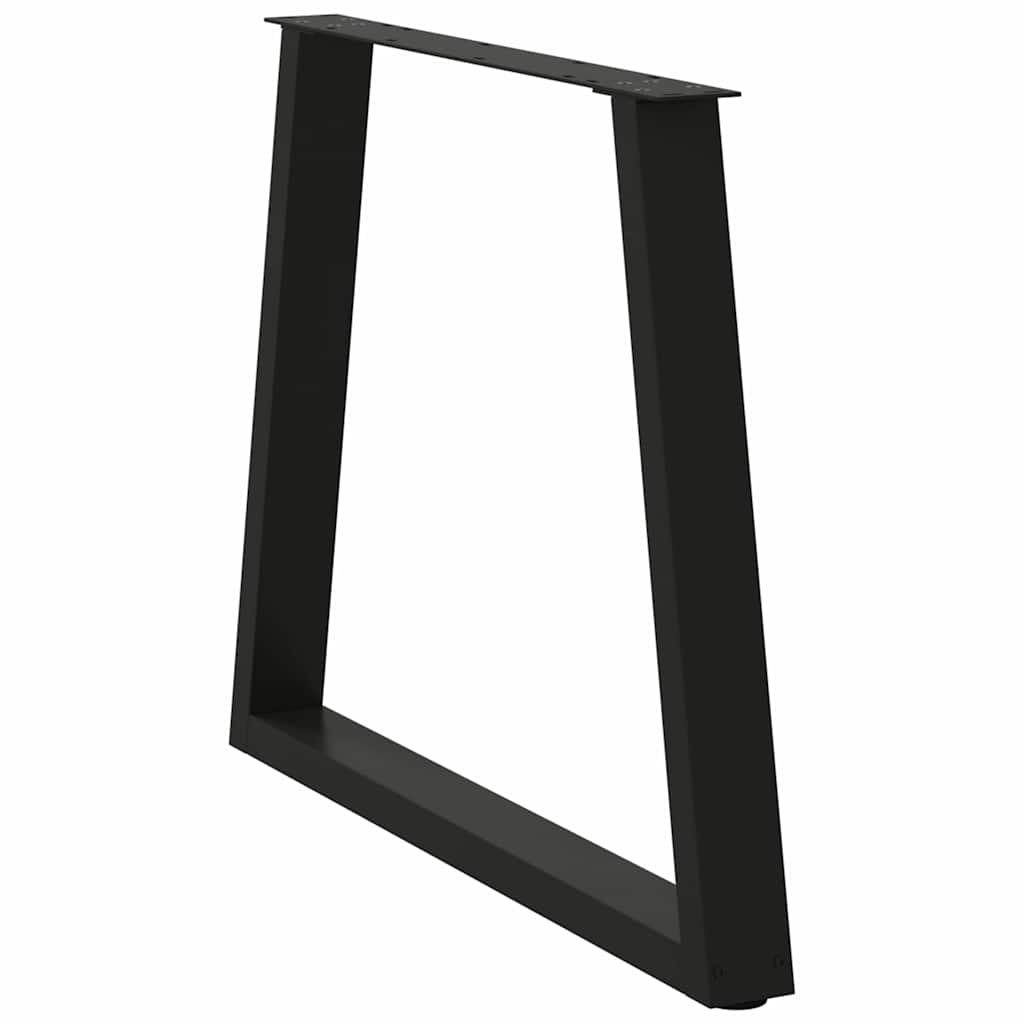 Noge za blagovaonski stol V-oblik 3 kom Crne 80 x (72-73,3) cm Čelik