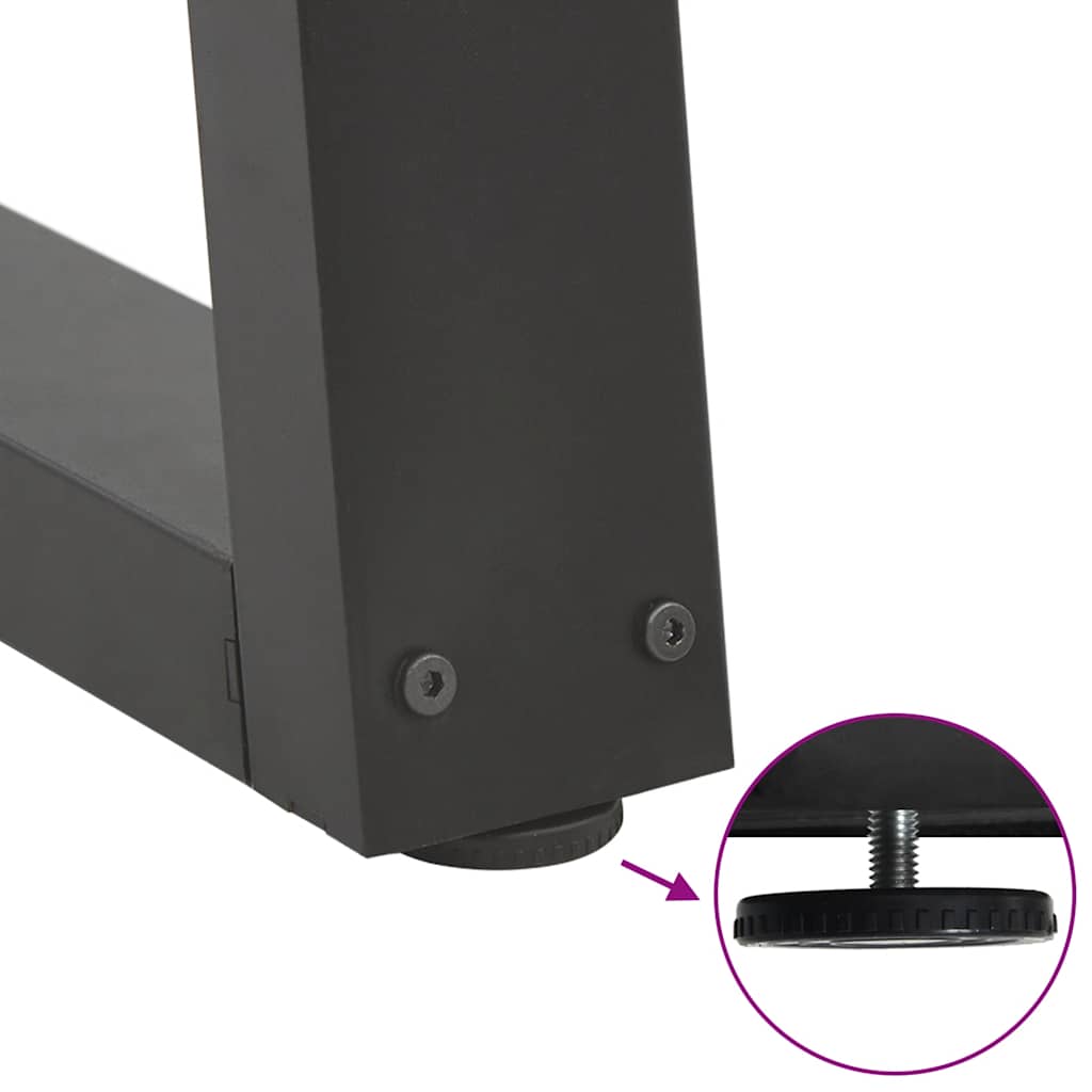 Noge za blagovaonski stol V-oblik 3 kom antracit 80 x (72-73,3) cm čelik