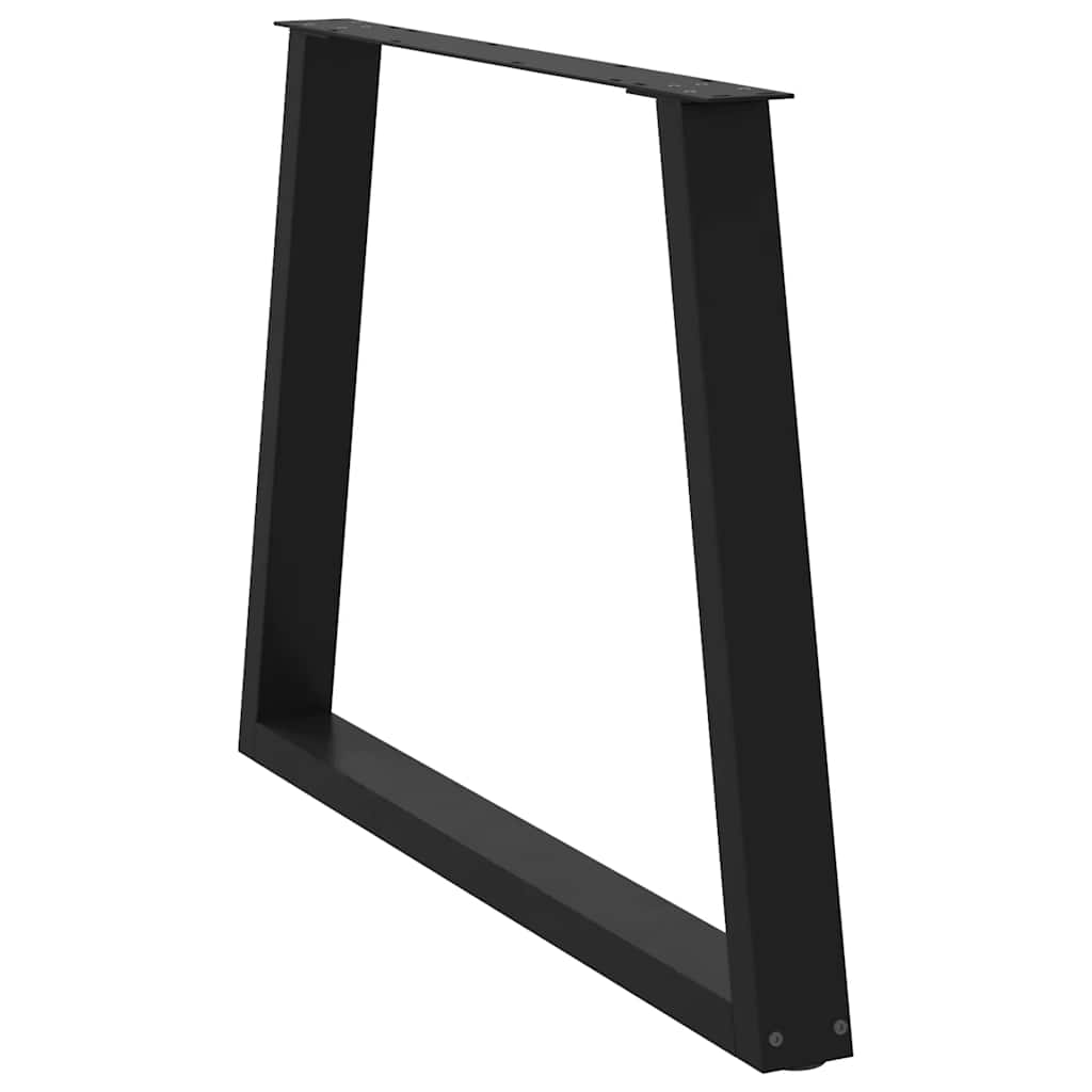 Noge za blagovaonski stol V-oblik 3 kom Crne 90 x (72-73,3) cm Čelik
