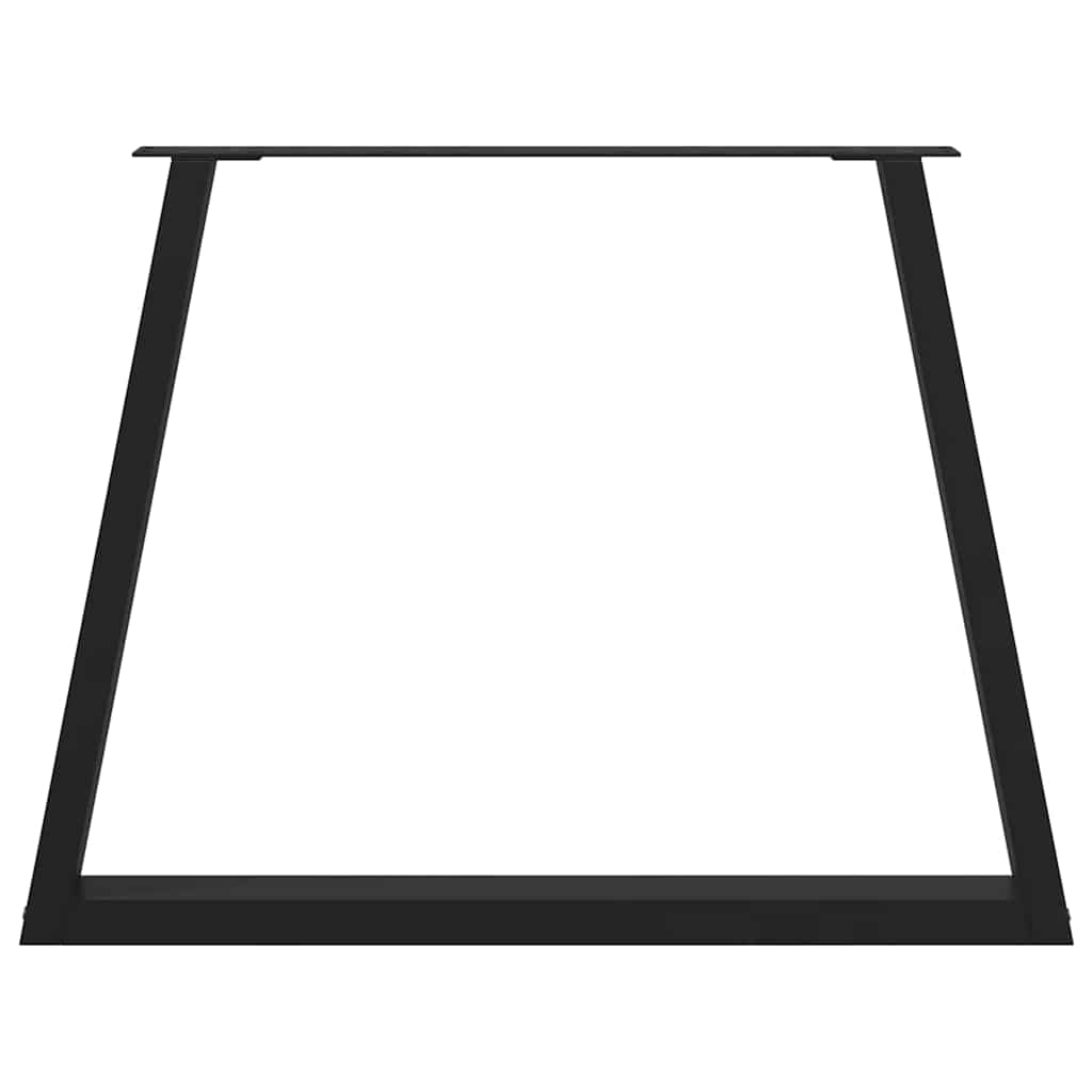 Noge za blagovaonski stol V-oblik 3 kom Crne 90 x (72-73,3) cm Čelik