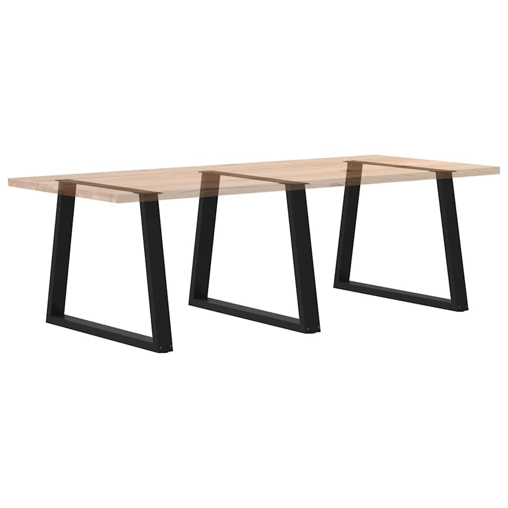 Noge za blagovaonski stol V-oblik 3 kom Crne 90 x (72-73,3) cm Čelik