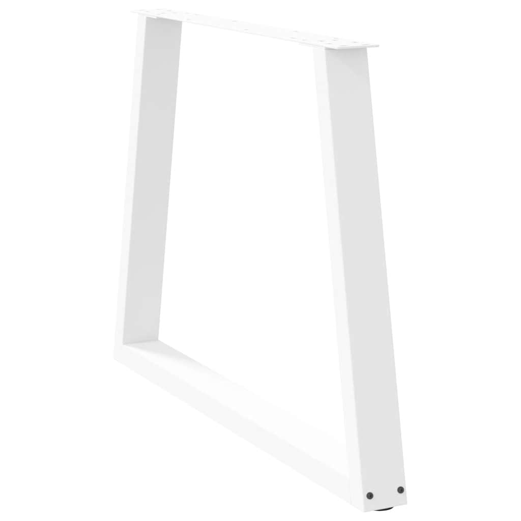 Noge za blagovaonski stol V-oblik 3 kom Bijele 100 x (72-73,3) cm Čelik