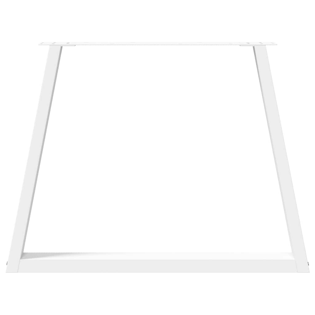 Noge za blagovaonski stol V-oblik 3 kom Bijele 100 x (72-73,3) cm Čelik