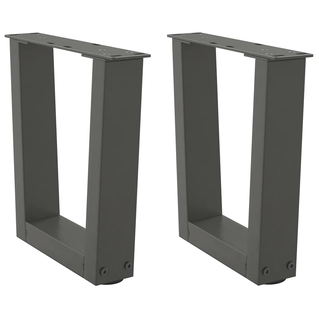 Noge za klub stolić V-oblika 2 kom antracit 30 x (30-31,3) cm čelik