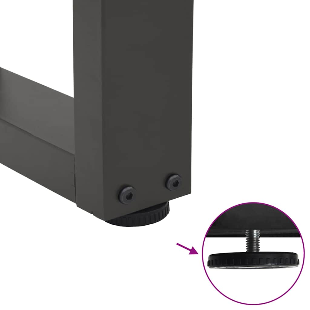 Noge za klub stolić V-oblika 2 kom antracit 70 x (30-31,3) cm čelik