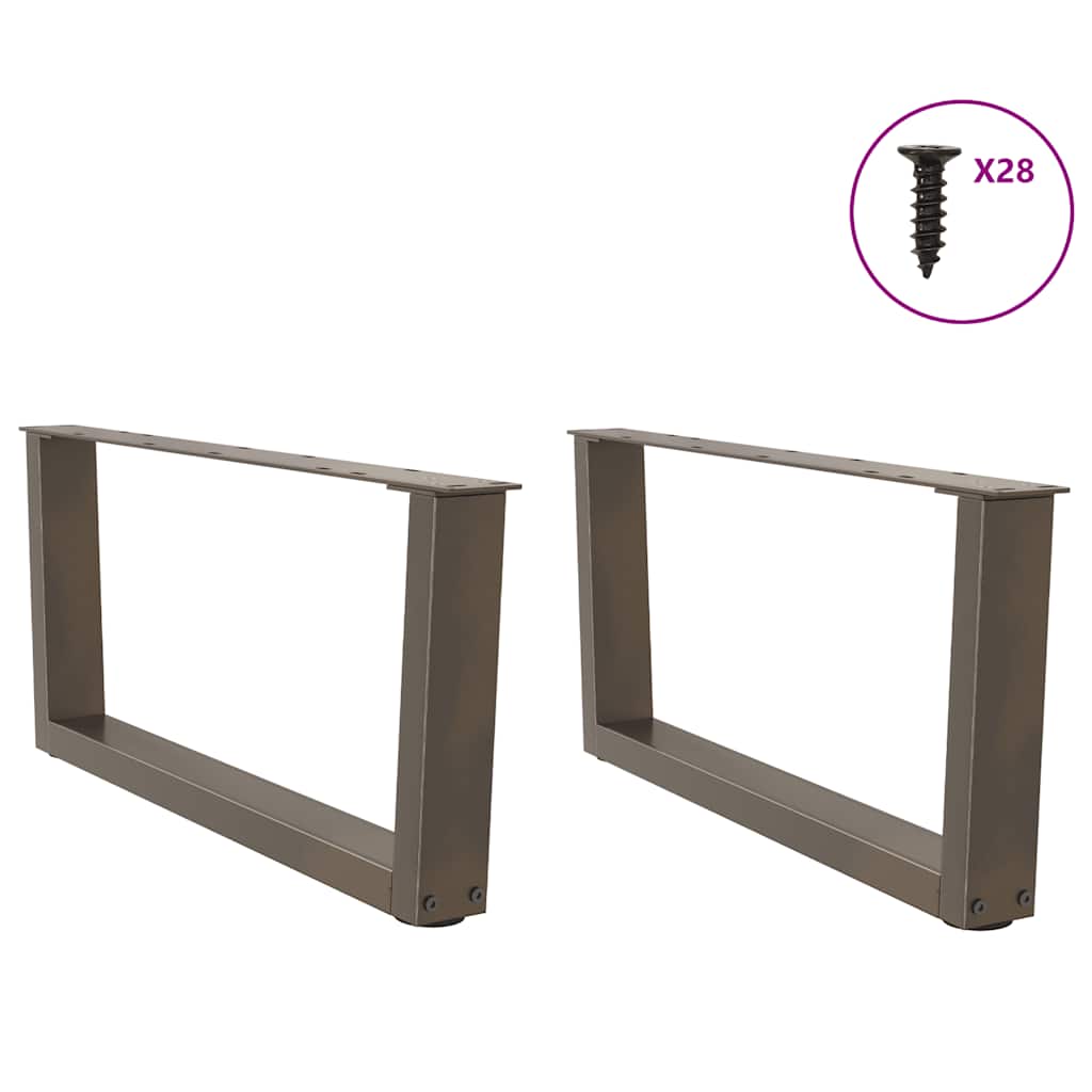 Noge za klub stolić V-oblik 2 kom Prirodni čelik 70 x (30-31,3) cm Čelik