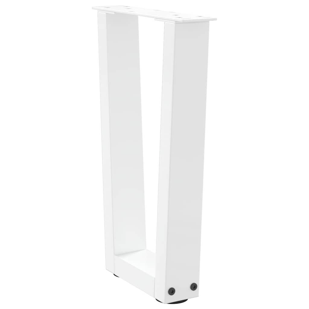 Noge za klub stolić V-oblika 2 kom Bijele 28 x (42-43,3) cm Čelik