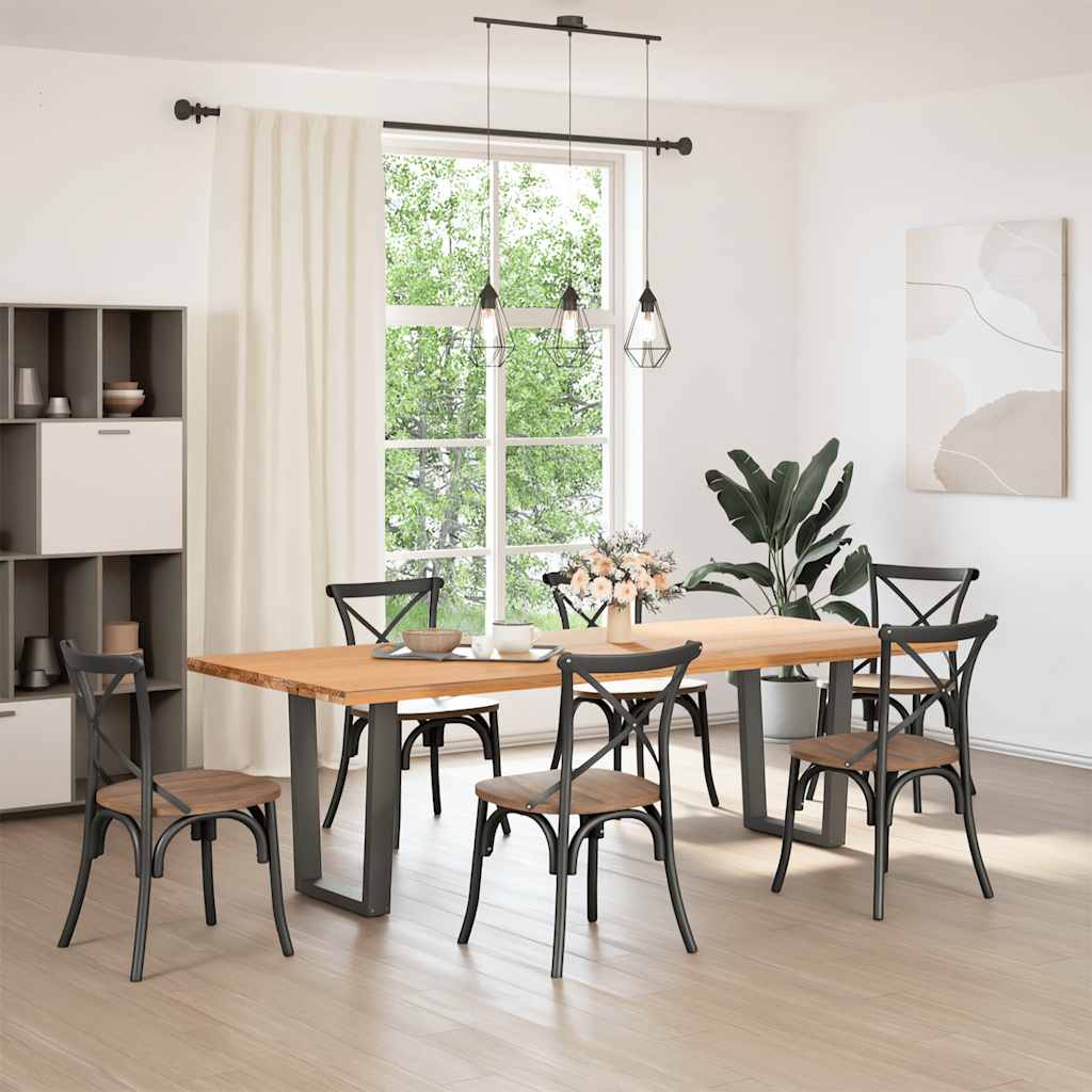 Noge za blagovaonski stol V-oblika 2 kom antracit 60 x (72-73,3) cm čelik