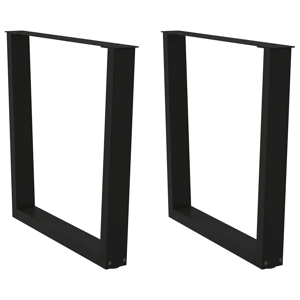 Noge za blagovaonski stol V-oblika 2 kom Crne 80 x (72-73,3) cm Čelik