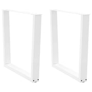 Noge za blagovaonski stol V-oblik 2 kom Bijele 80 x (72-73,3) cm Čelik