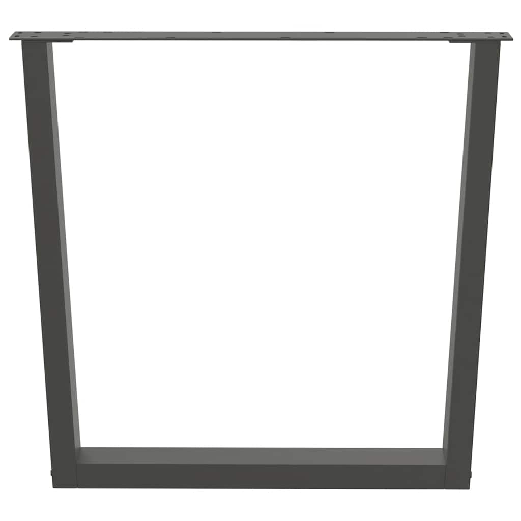 Noge za blagovaonski stol V-oblika 2 kom antracit 80 x (72-73,3) cm čelik