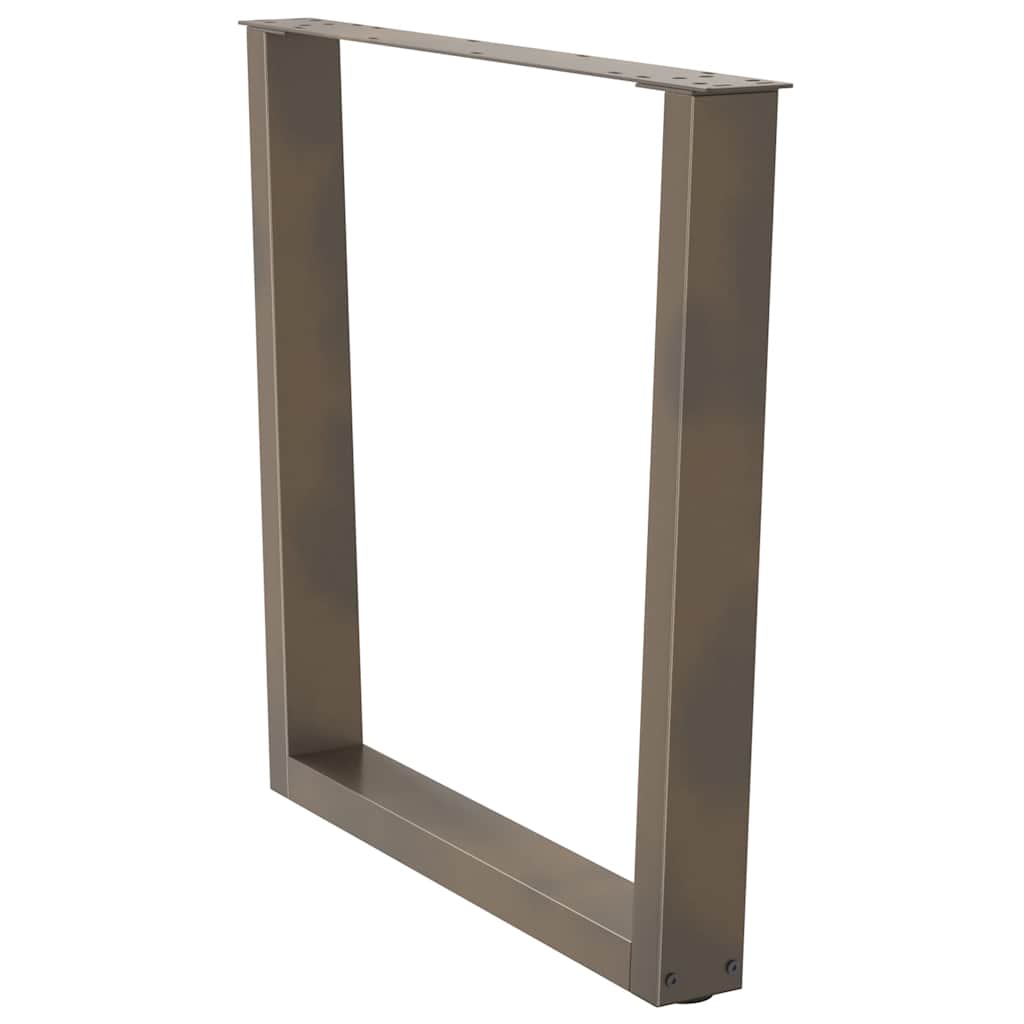 Noge za blagovaonski stol V-oblik 2 kom Prirodni čelik 80 x (72-73,3) cm Čelik