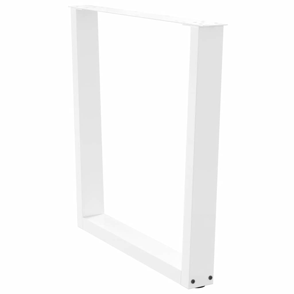 Noge za blagovaonski stol V-oblika 2 kom Bijele 90 x (72-73,3) cm Čelik