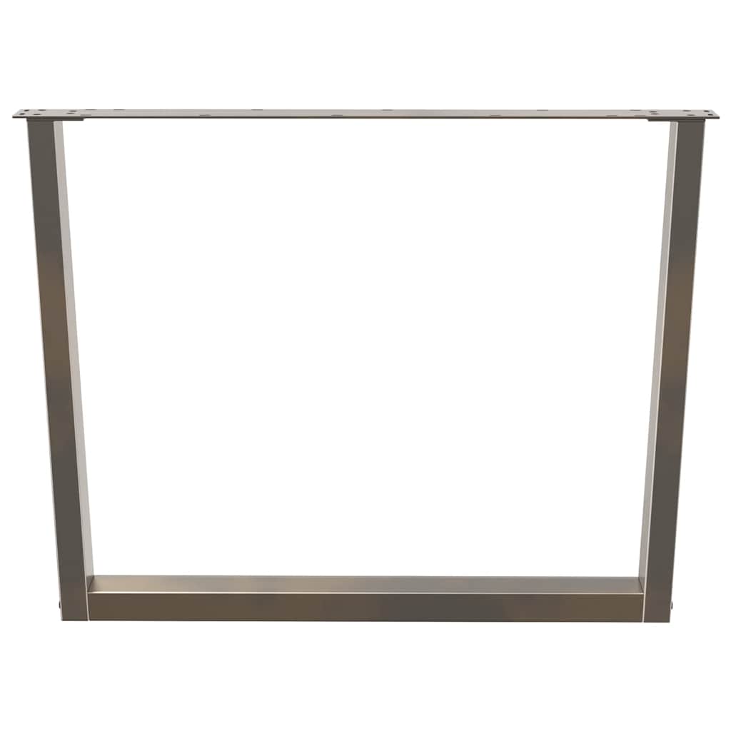 Noge za blagovaonski stol V-oblik 2 kom Prirodni čelik 100 x (72-73,3) cm Čelik