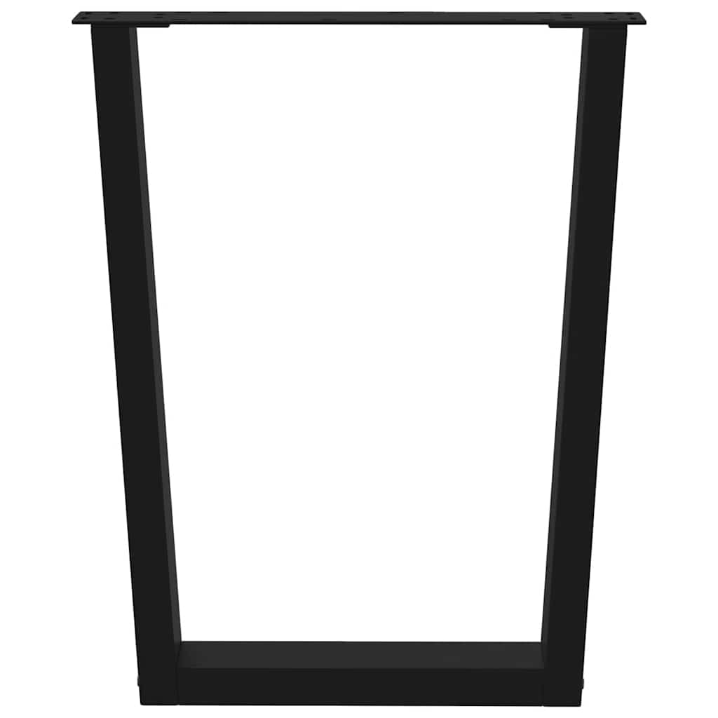 Noge za blagovaonski stol V-oblik 3 kom Crne 70 x (72-73,3) cm Čelik