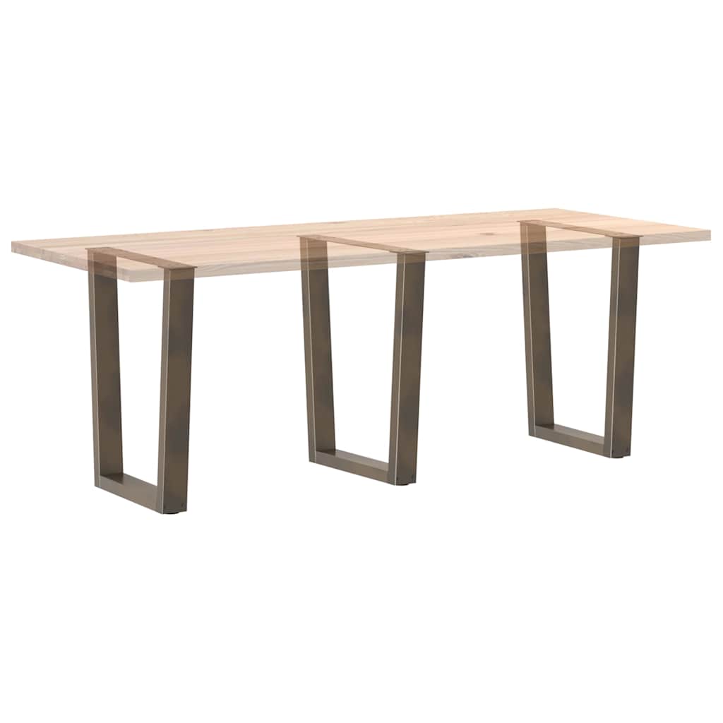 Noge za blagovaonski stol V-oblik 3 kom Prirodni čelik 70 x (72-73,3) cm Čelik