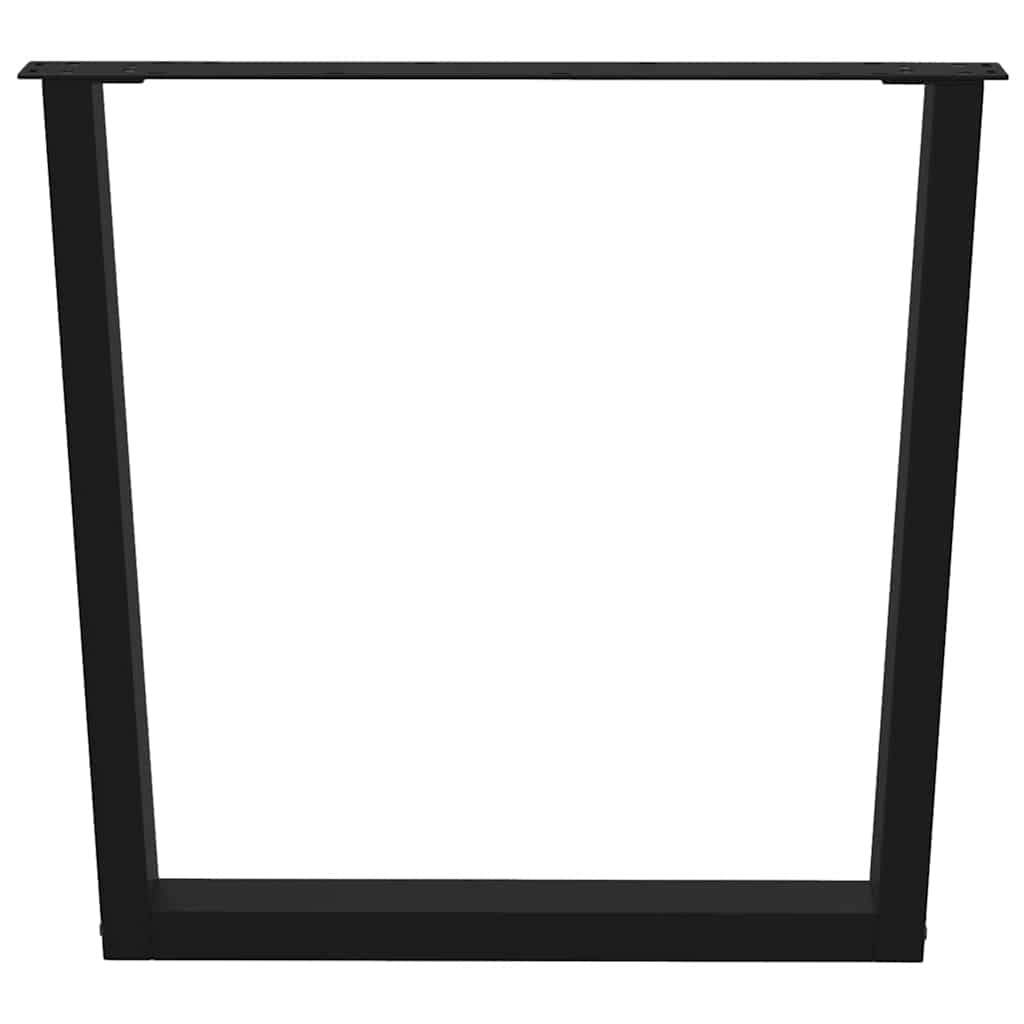 Noge za blagovaonski stol V-oblik 3 kom Crne 80 x (72-73,3) cm Čelik