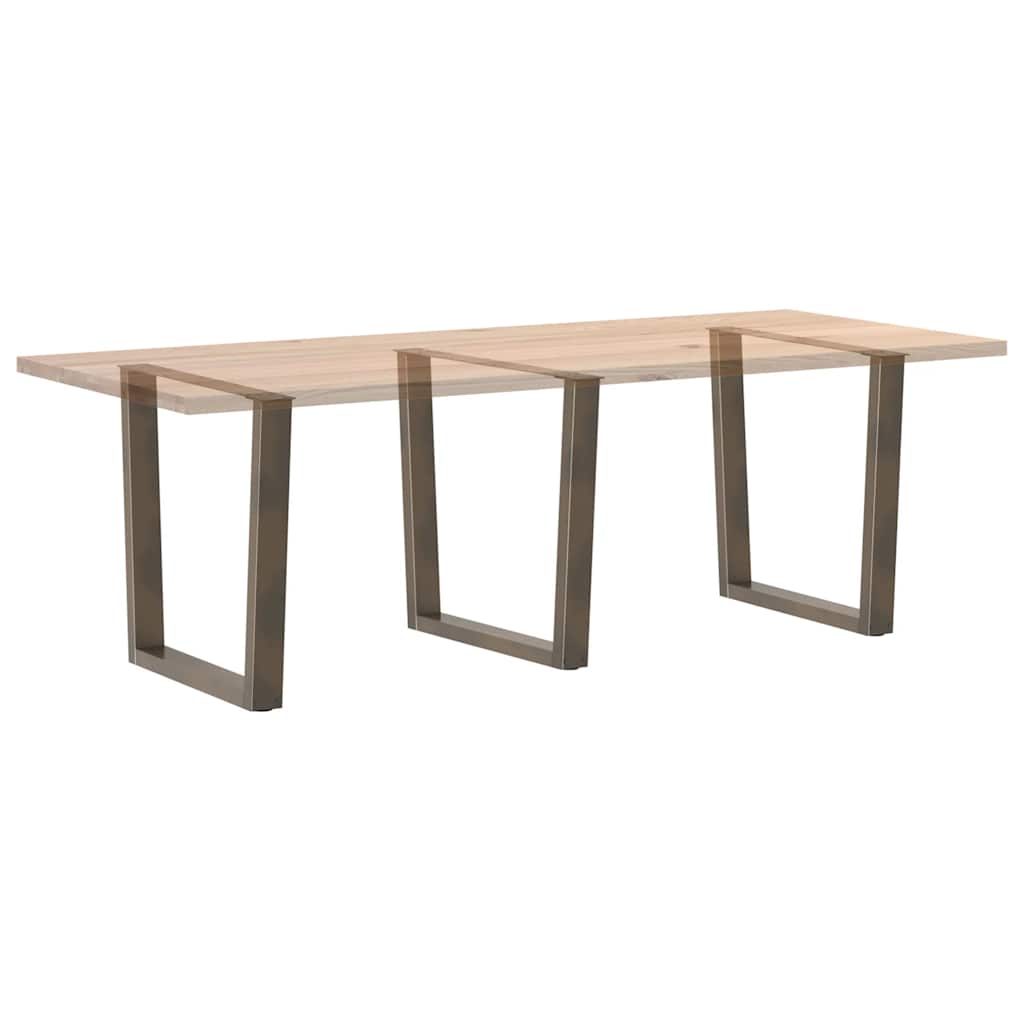 Noge za blagovaonski stol V-oblik 3 kom Prirodni čelik 80 x (72-73,3) cm Čelik