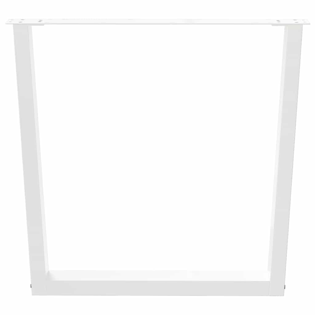 Noge za blagovaonski stol V-oblika 3 kom Bijele 90 x (72-73,3) cm Čelik