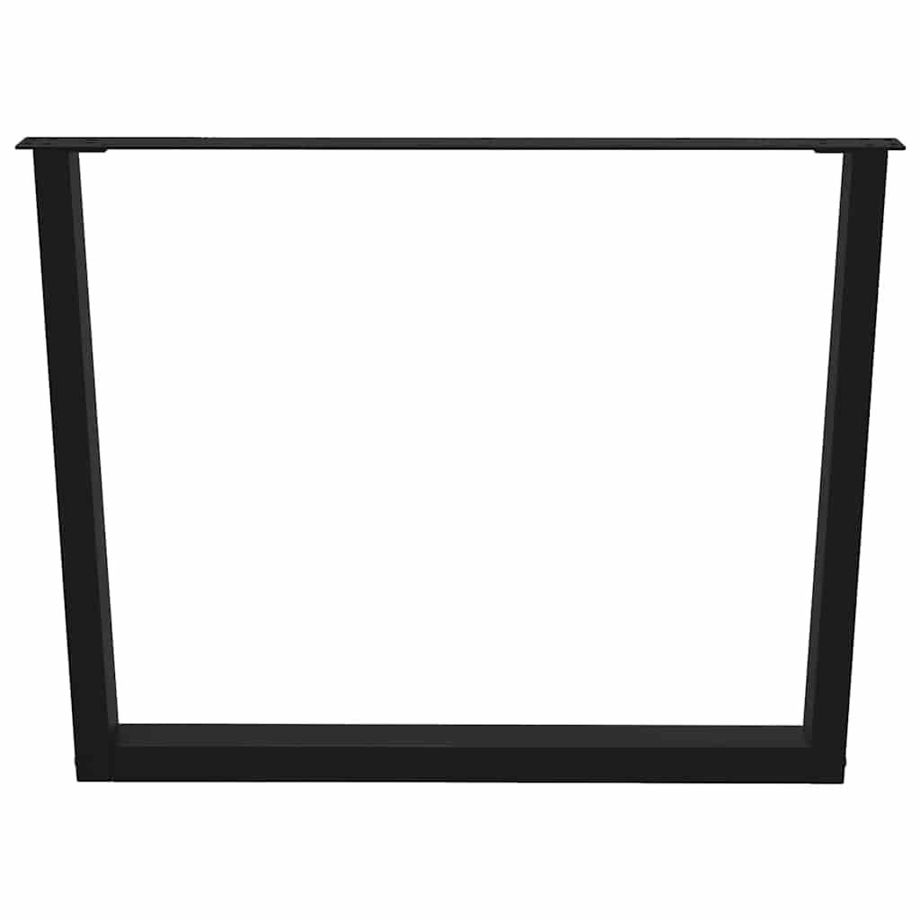 Noge za blagovaonski stol V-oblik 3 kom Crne 100 x (72-73,3) cm Čelik