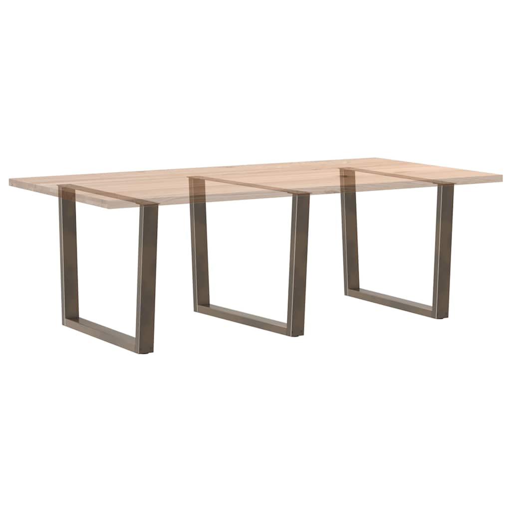 Noge za blagovaonski stol V-oblik 3 kom Prirodni čelik 100 x (72-73,3) cm Čelik