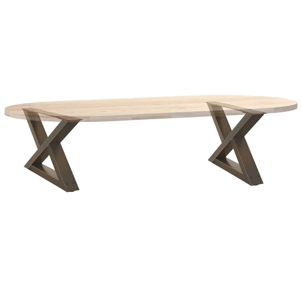 Noge za klub stolić 2 kom. Prirodni čelik 50 x (30-31,3) cm Čelik