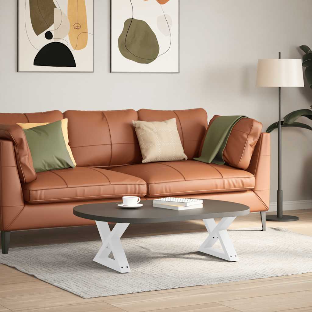 Noge za klub stolić 2 kom Bijele 60 x (30-31,3) cm Čelik
