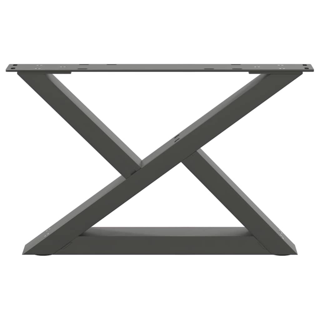 Noge za klub stolić 2 kom. antracit 60 x (30-31,3) cm čelik