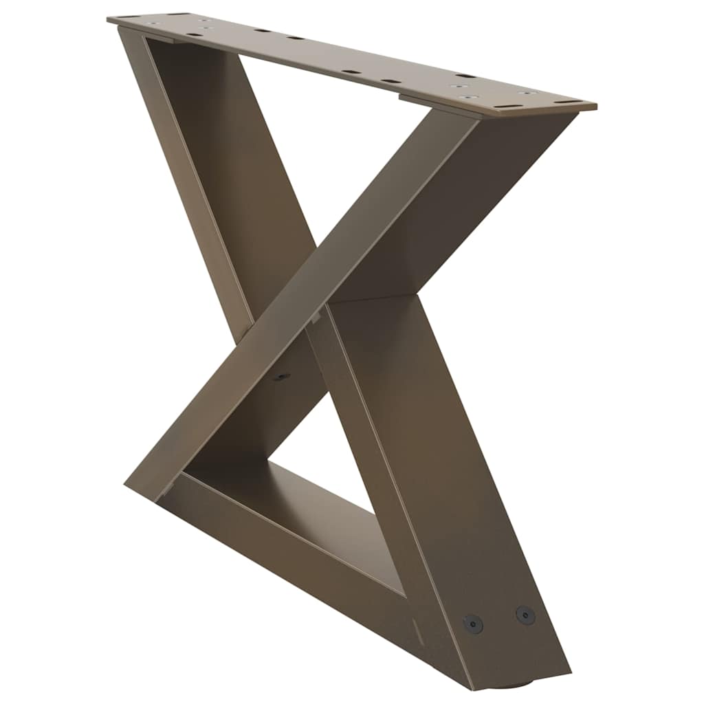 Noge za klub stolić 2 kom. Prirodni čelik 60 x (30-31,3) cm Čelik