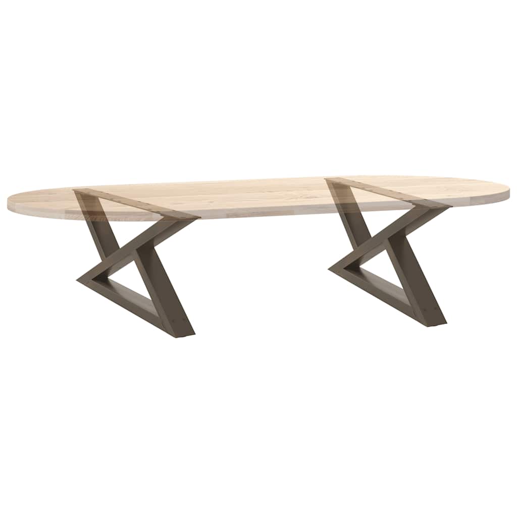 Noge za klub stolić 2 kom. Prirodni čelik 70 x (30-31,3) cm Čelik