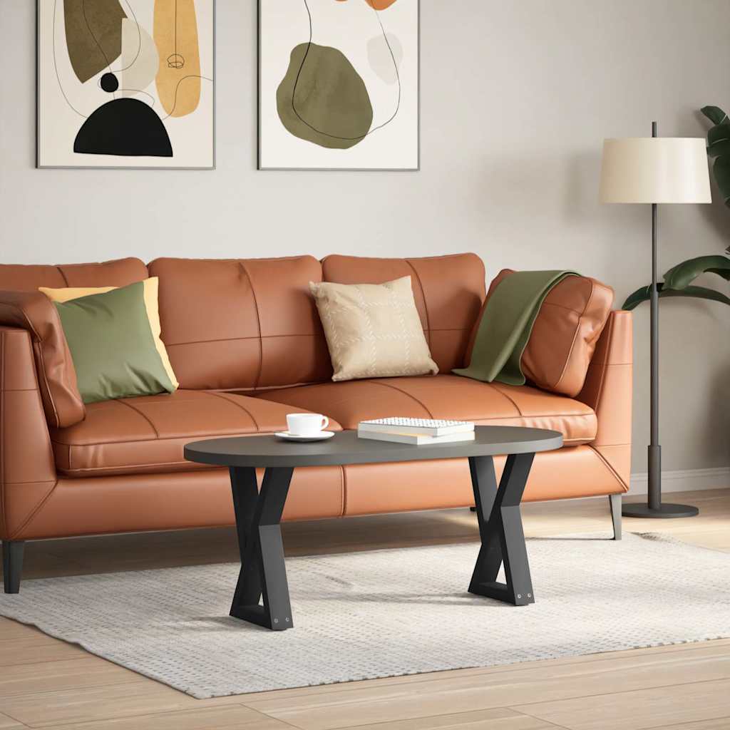 Noge za klub stolić 2 kom Crne 28 x (42-43,3) cm Čelične