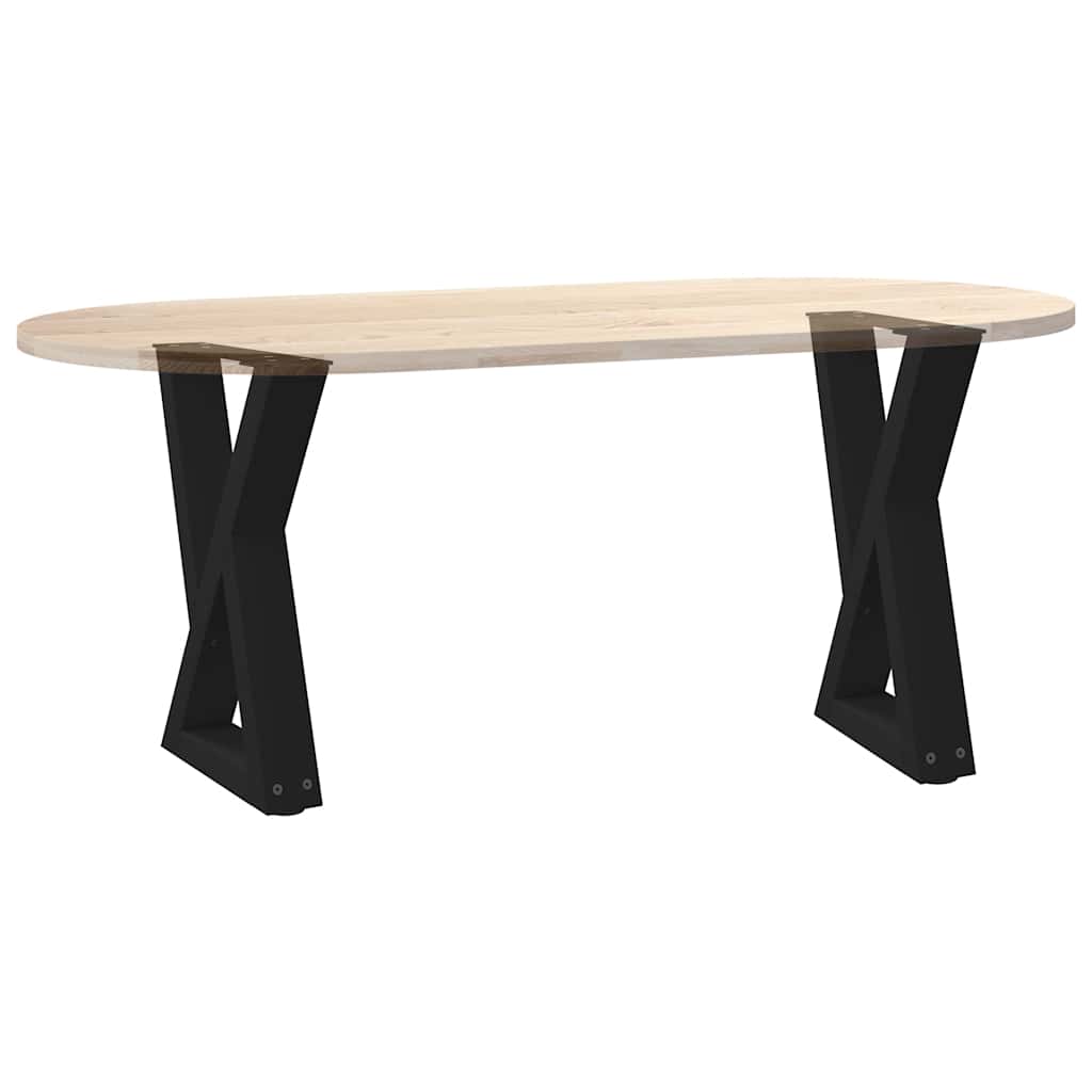 Noge za klub stolić 2 kom Crne 28 x (42-43,3) cm Čelične