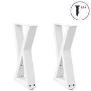 Noge za klub stolić 2 kom Bijele 28 x (42-43,3) cm Čelik