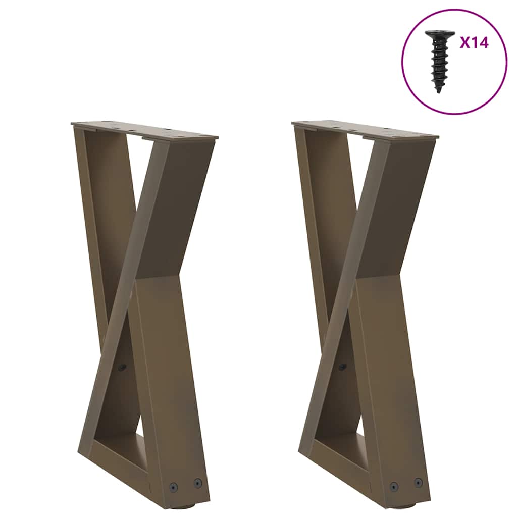 Noge za klub stolić 2 kom. Prirodni čelik 28 x (42-43,3) cm Čelik