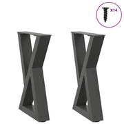 Noge za klub stolić 2 kom. antracit 38 x (42-43,3) cm čelik