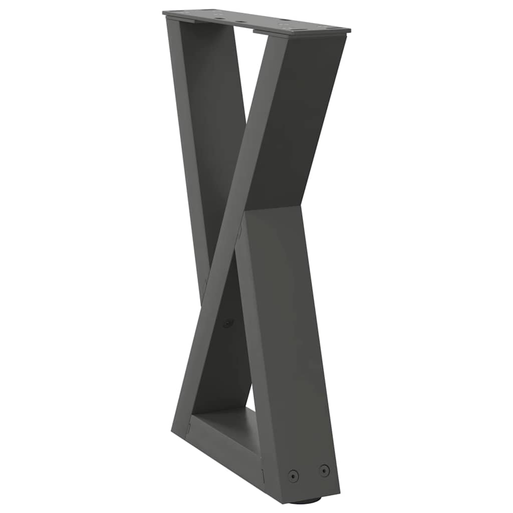 Noge za klub stolić 2 kom. antracit 38 x (42-43,3) cm čelik