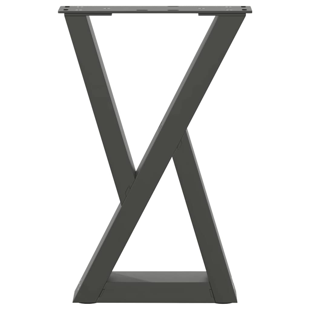 Noge za klub stolić 2 kom. antracit 38 x (42-43,3) cm čelik