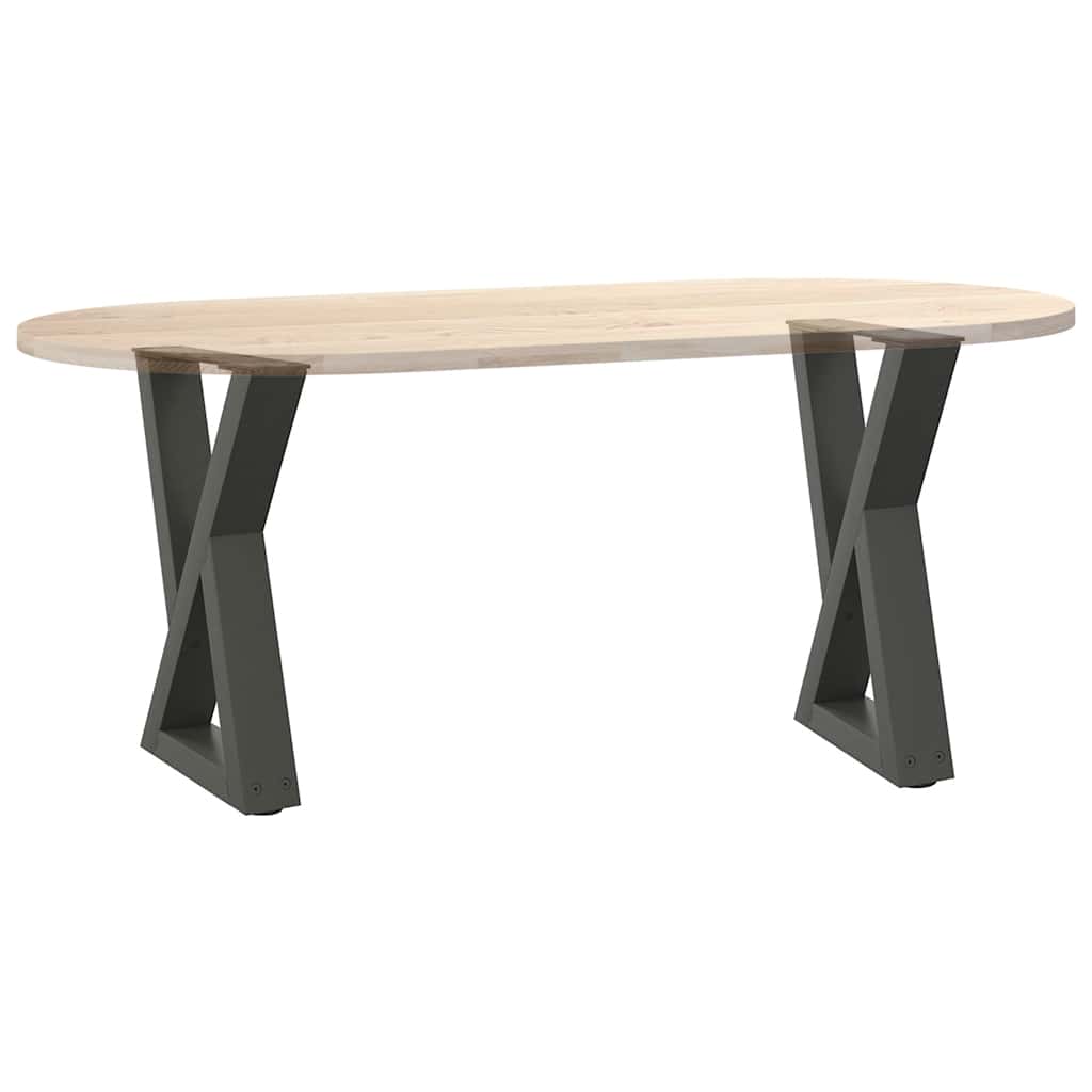 Noge za klub stolić 2 kom. antracit 38 x (42-43,3) cm čelik